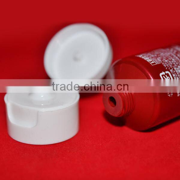 Cosmetic package 50 g plastic facial tube with flip top cap