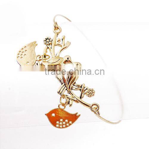 2015 NEW PRODUCTS!!Chinese suppiler latest fashion three chains link bracelet design gold chain bracelet