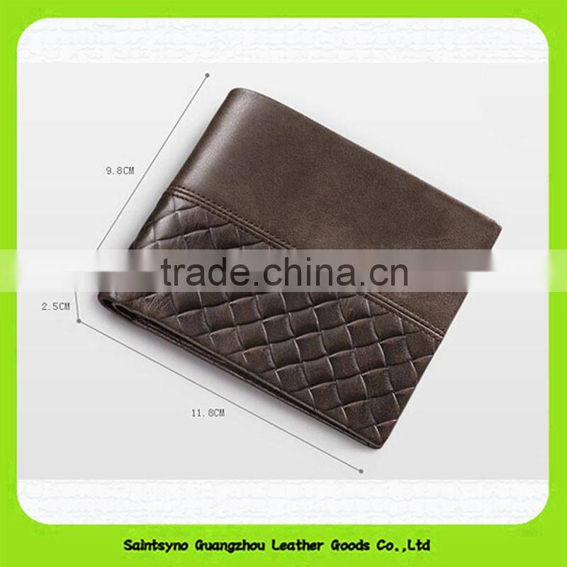 New design cheap fashion promotional pu leather Man Leather Wallet