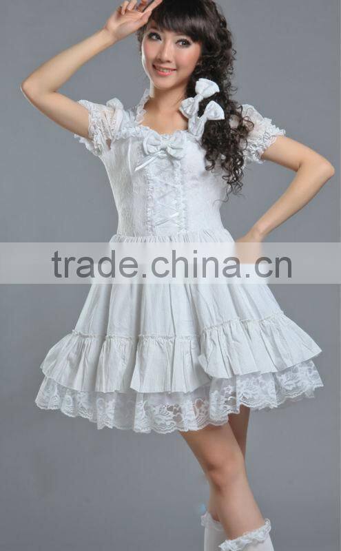 Glp 2013 Goethe lolita solid color ribbon ruffle decoration 81118 one-piece dress