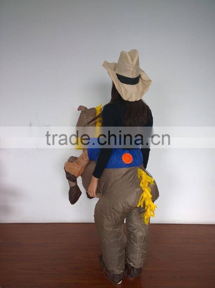 DJ-CO-105 Adult popular Party inflatable horse riding costume