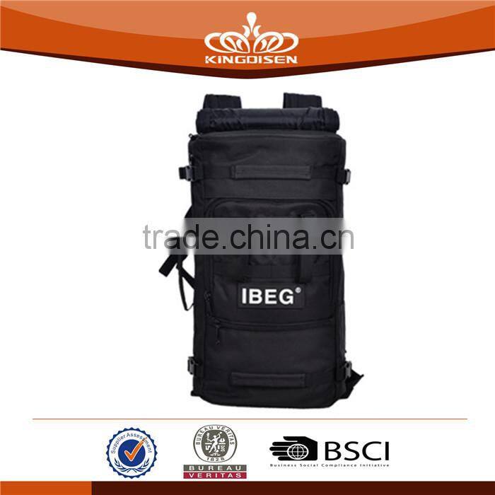 Hot Sale Fashion Men's Black Military Backpack