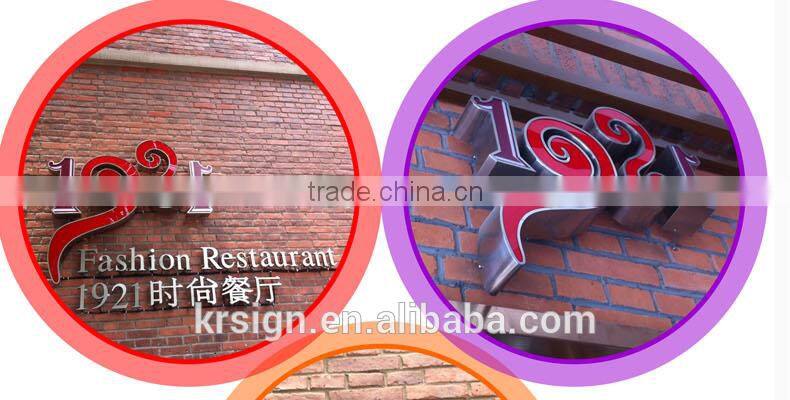 3d mental alphabet letter sign for outdoor signage using