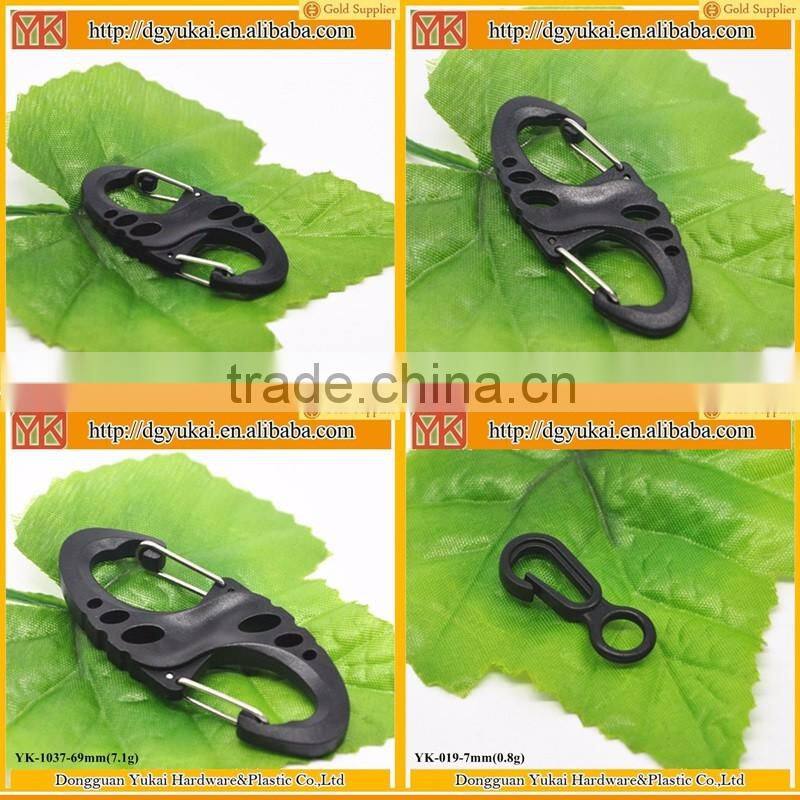 Yukai 56mm plastic spring wiregate carabiner hook in various colors