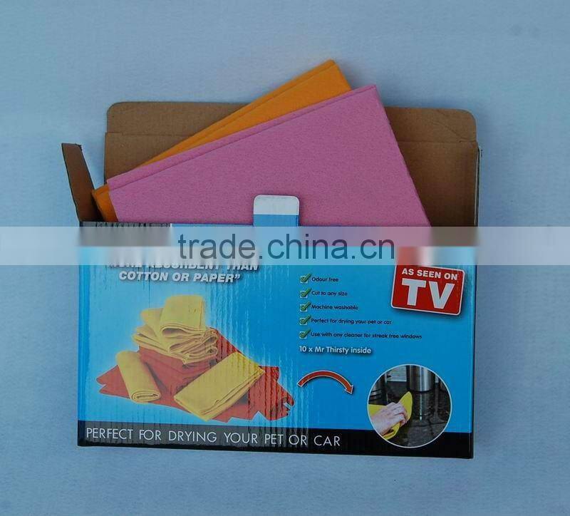 Sham magic cleaning cloth ( shammy, shamwow, germany nonwoven)