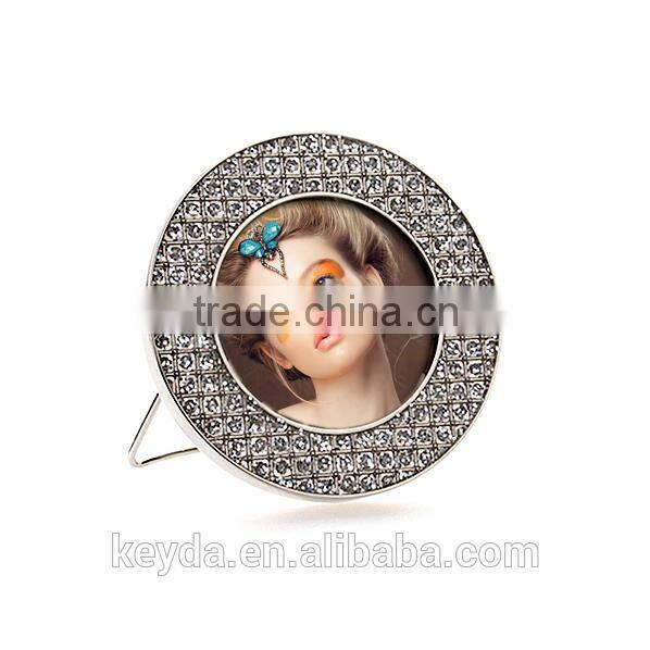 Personality Fashion Bronze Wiredrawing Alloy Frame Metal Key chain Wholesale