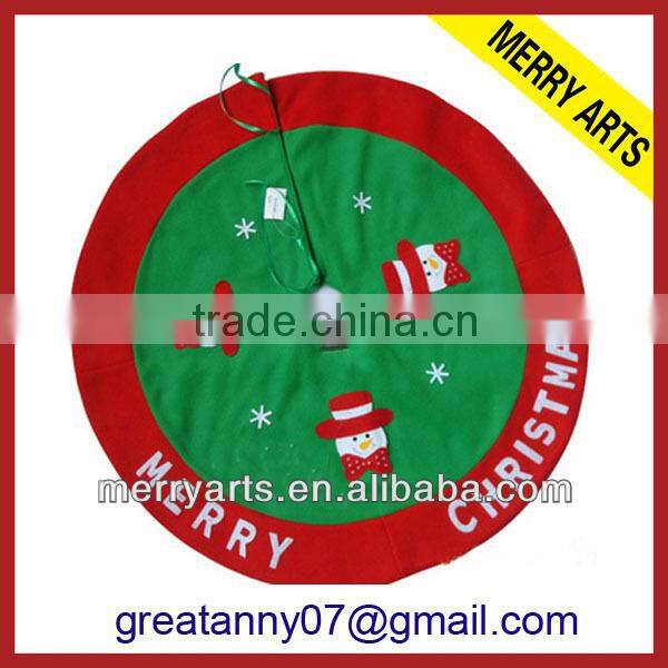 china manufacturer new blue snowman christmas embroidery tree skirt wholesale