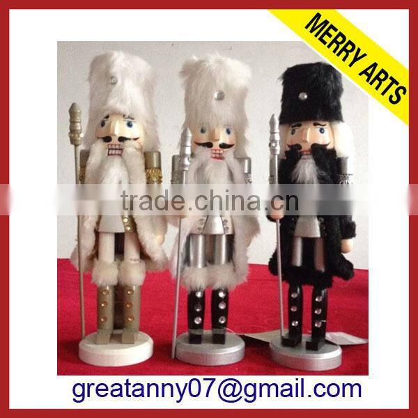 China supplier Home decor art minds wooden toy soldier nutcracker figurines for christmas