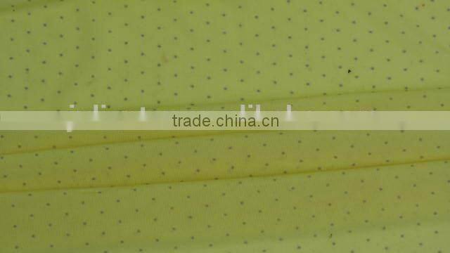 grey dot on yellow N4020 urlt thin nylon spandex woven bandage fabric