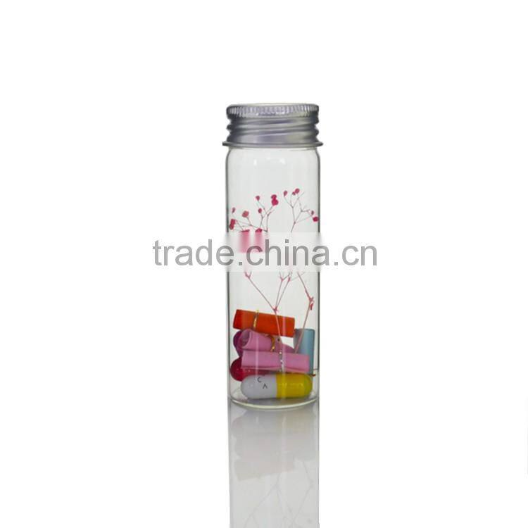 30*90mm Mini Glass Bottles with Aluminum Caps for Message Weddings Wishing Jewelry Party Favors