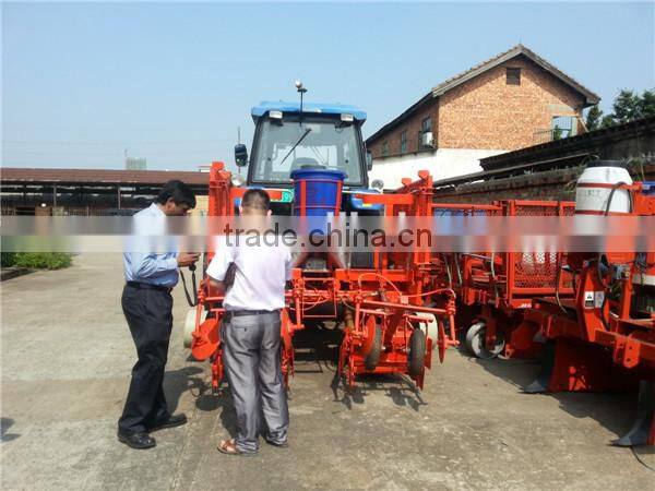 Tractor pulling mini sugarcane planter/sugarcane combine planter for fast planting