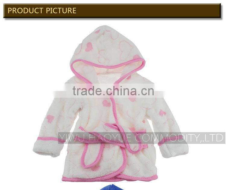soft cute baby bathrobe hotel children bathrobe organic bathrobes