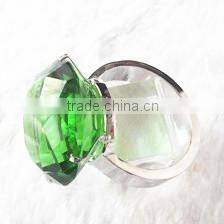 wedding crystal glass diamond napkin ring, green wedding napkin ring