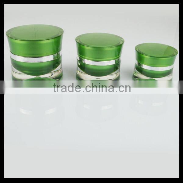 30ml eye gel green jar container with top,beauty cosmetic jar