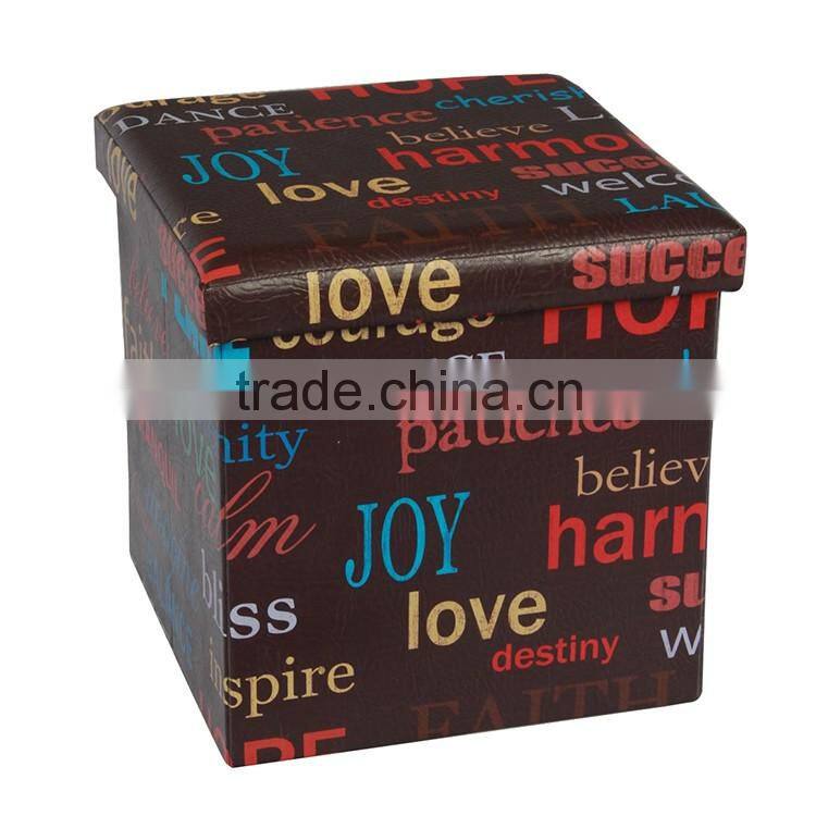 home furniture storage stool leather folding ottoman