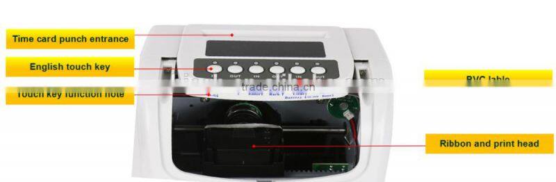 LCD display punch time card attendance machine