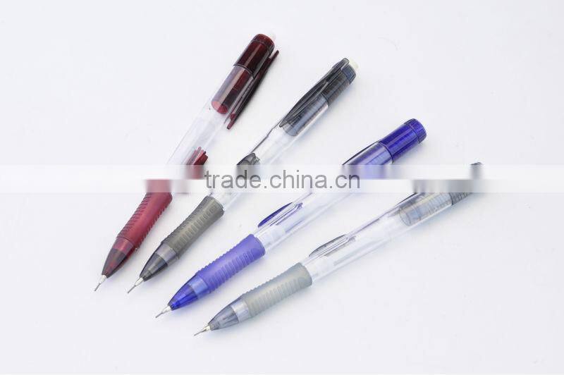 side-click mechanical pencil, pencil with grip