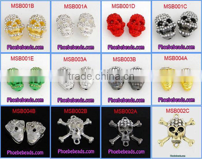 Wholesale Fashion Loose Curved Tube Shamballa Rhinestone Slide Charms CTB-068H