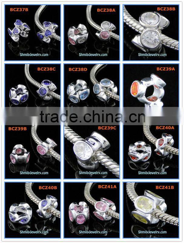 Wholesale Antique Cystal Silver Beads For Jewelry Making BCZ06B