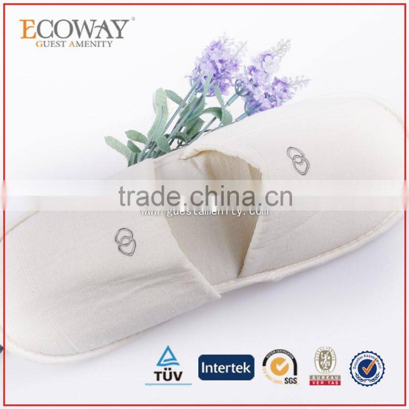 high quality hotel guest room slippers closed toe comfort shoes with logo