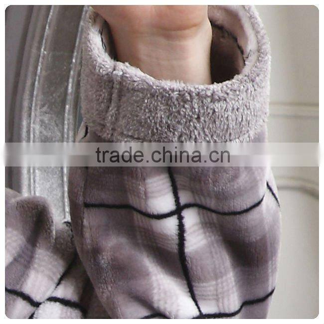 Men's super soft thermal coral fleece bathrobe