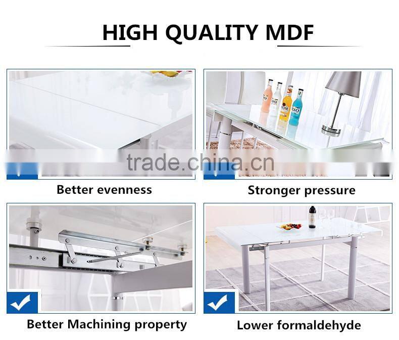 tempered glass top extended coffee table