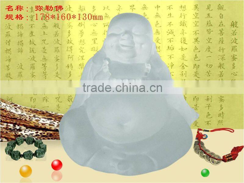 Factory Wholesale Colored Glaze Crystal buddha statues