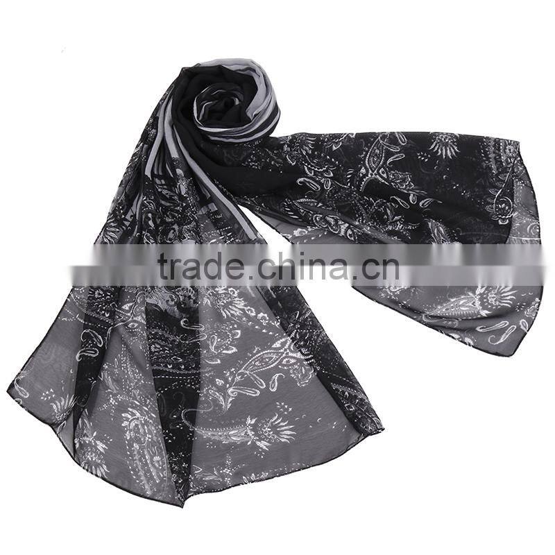 Paisley Print Hot Sale Whole Sale Chiffon Scarf In stock