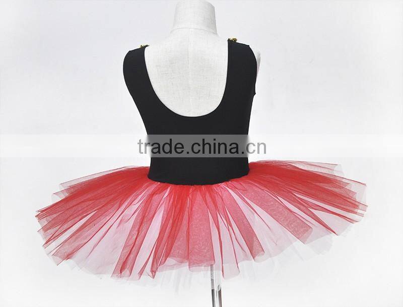 Girls lovely state wear,Childrens' ballet leotard with tutu for performancegirls performance wear