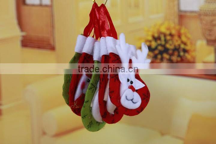 Christmas sock shape bag for candy package