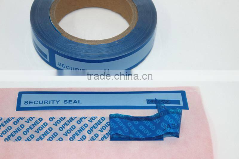 Tamper proof security carton sealing tape
