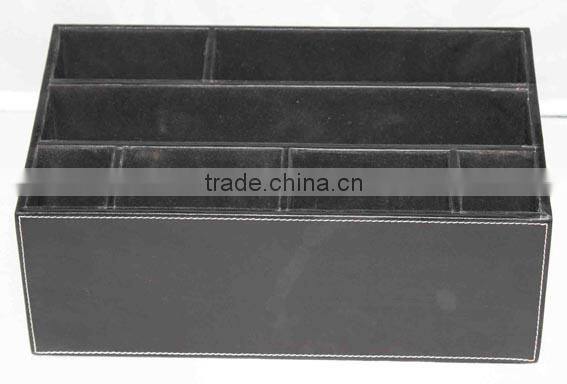 Leather desktop storage box/office accessory/hotel accessory/stationary holder/ office sundries holders/desktop ID card holder/