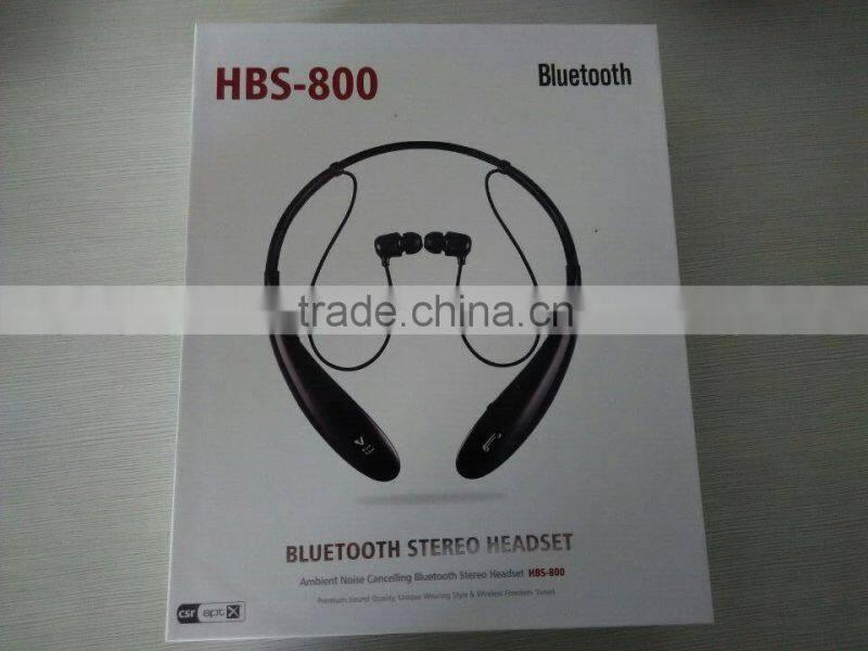 HBS 800 V4.1wireless bluetooth headphones,sport running headphone with microphone in-ear style hbs 800