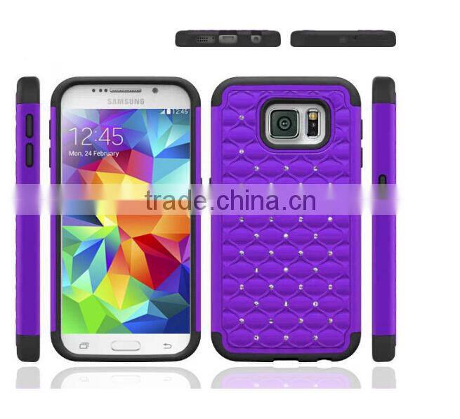 China Factory Price For Samsung Galaxy S6/S6 Edge Bling Diamond Shockproof Silicon Case
