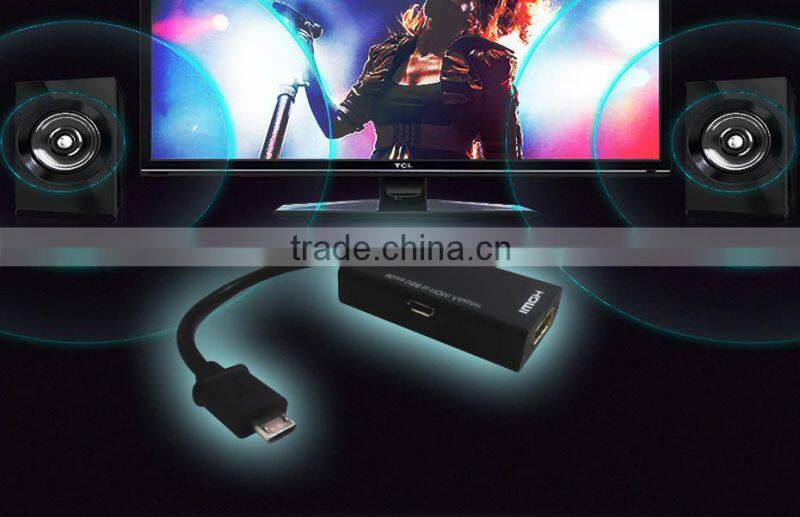 competitive price original /black MHLcable for galaxy s2 s3 s4 tv out cable
