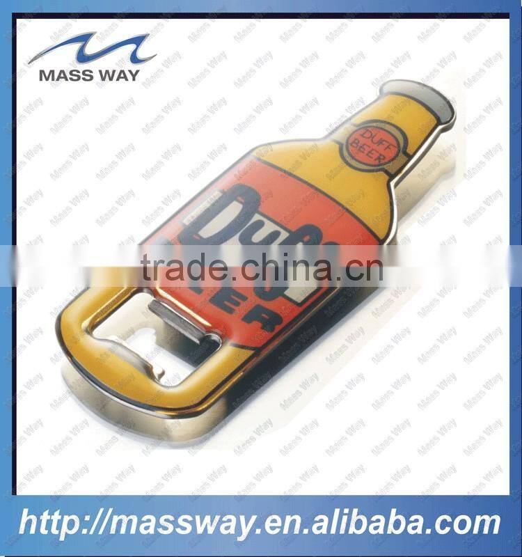 promotion printing sticker custom stainless steel beer bottle openers