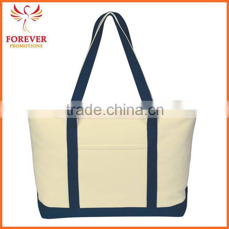 24" W x 14" H Large Heavy Cotton Canvas Boat Tote Bag Wholeslae