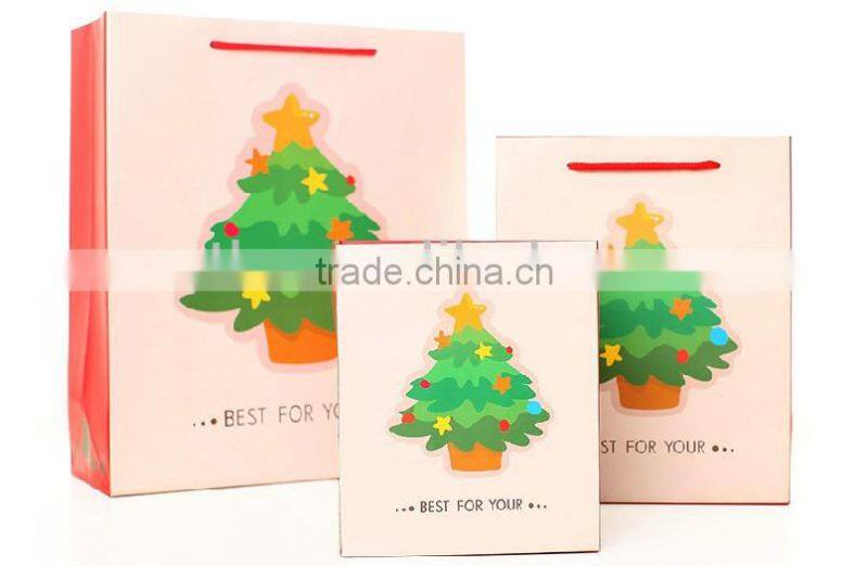 Popular cheap price Christmas tree paper bag with handle for sale