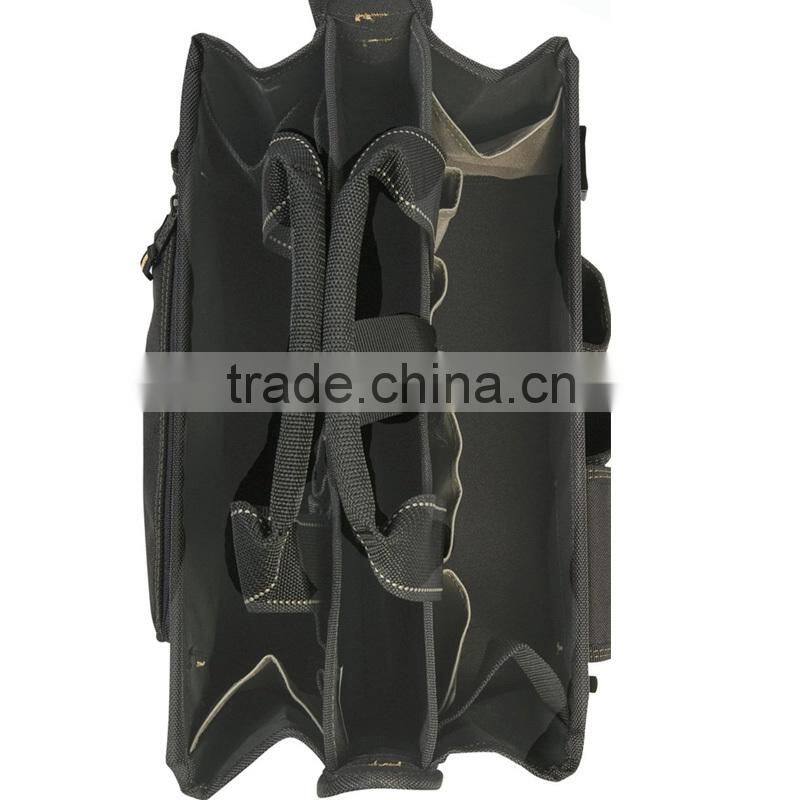 Multifunction tool bags large size water-proof canvas tote electrician bag Custom Leathercraft 15 Pocket 16 in. Center Tray Tool