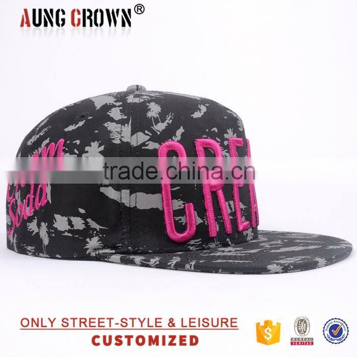 embroidery snapback cap/custom snapback cap/3d embroidery snapback cap