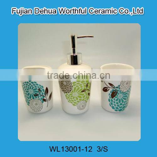 Simple design ceramic hotel bathroom accessories for wholesale