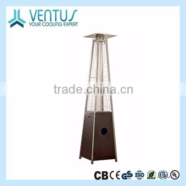 High Efficiency Floor Standing Outdoor Triangle outdoor glass tube gas patio heater ,VH-P03