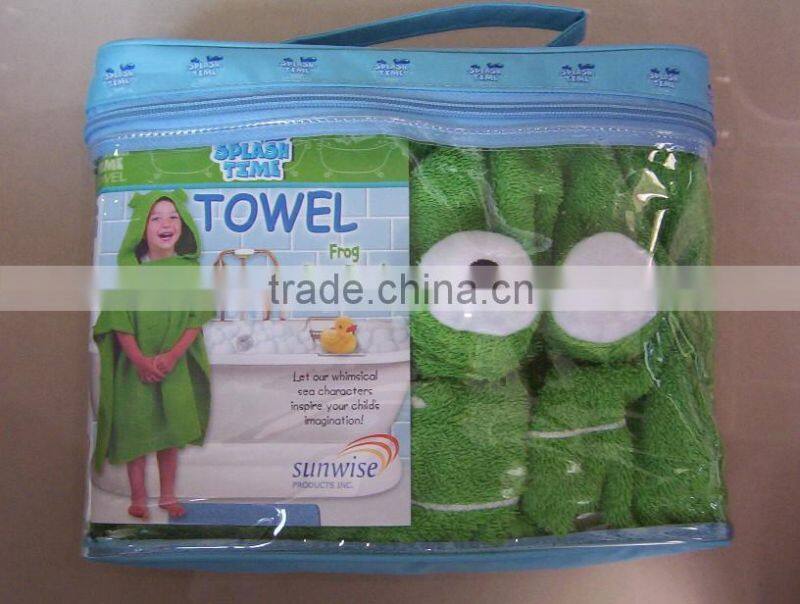 100% Cotton children bath towel beach towel hooded towel