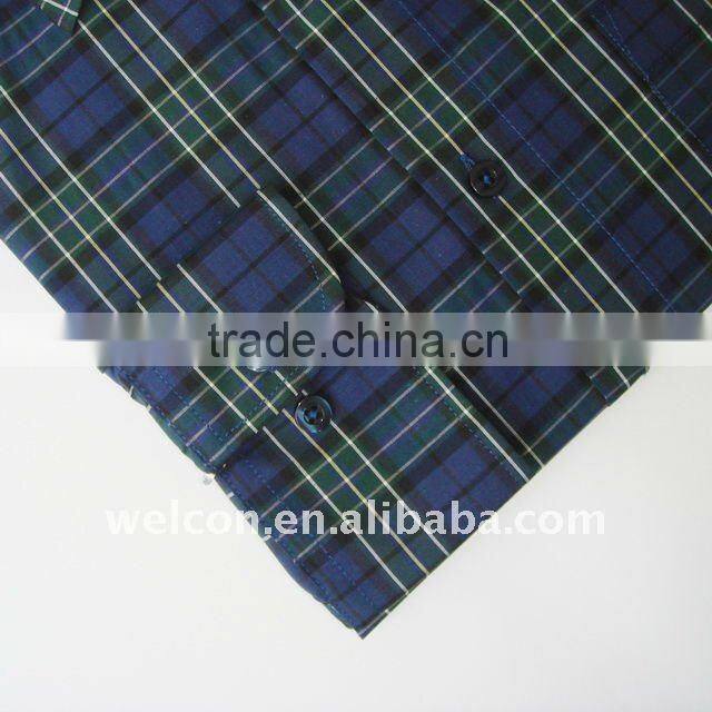 100% cotton Men's long sleeve stylish plaid business dress shirt