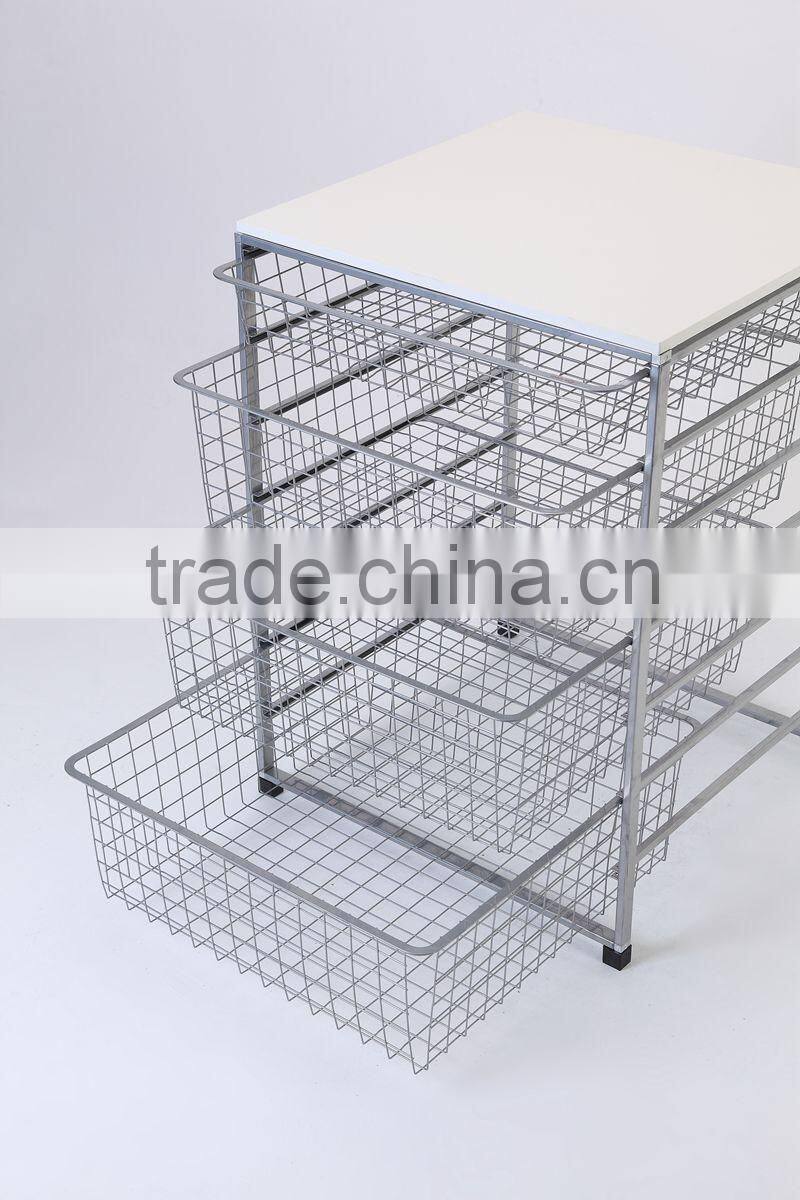 Adjustable Metal Shelf Furniture for Double Slotted Wall Stand and Desk