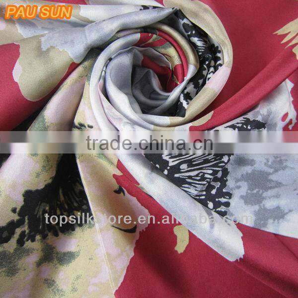 High Quality Red Square Silk Scarf Wholesale