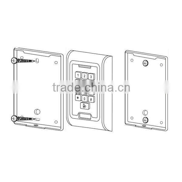 Waterproof IP68 Metal Access Control Keypad with RFID 13.56Mhz Reader