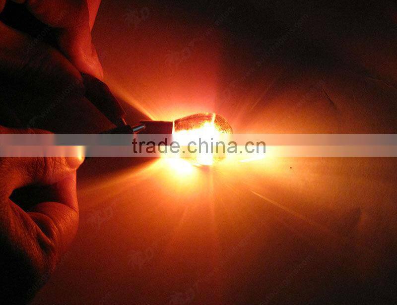 High quality p21w chrome amber chrome lamp light