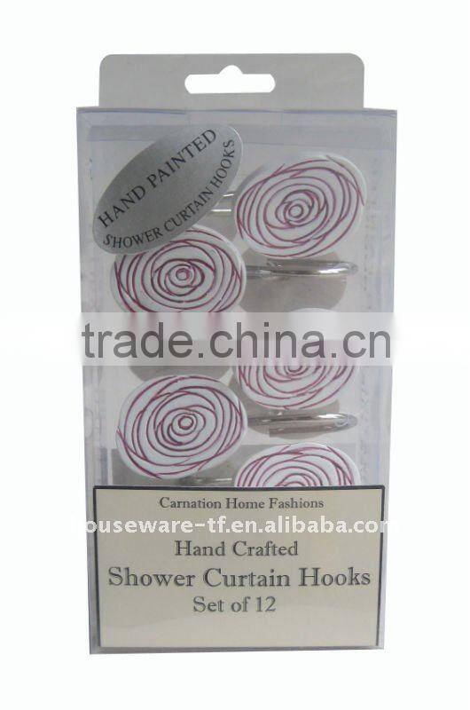 BATHROOM SHOWER CURTAIN HOOKS