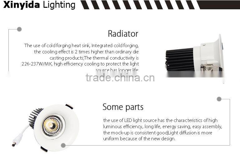 Modern SGS stores 7w 8 inch led retrofit recessed downlight